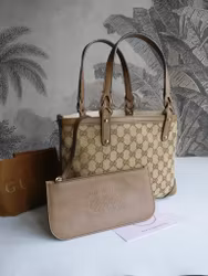 Gucci GG Small Craft Tote with pouch