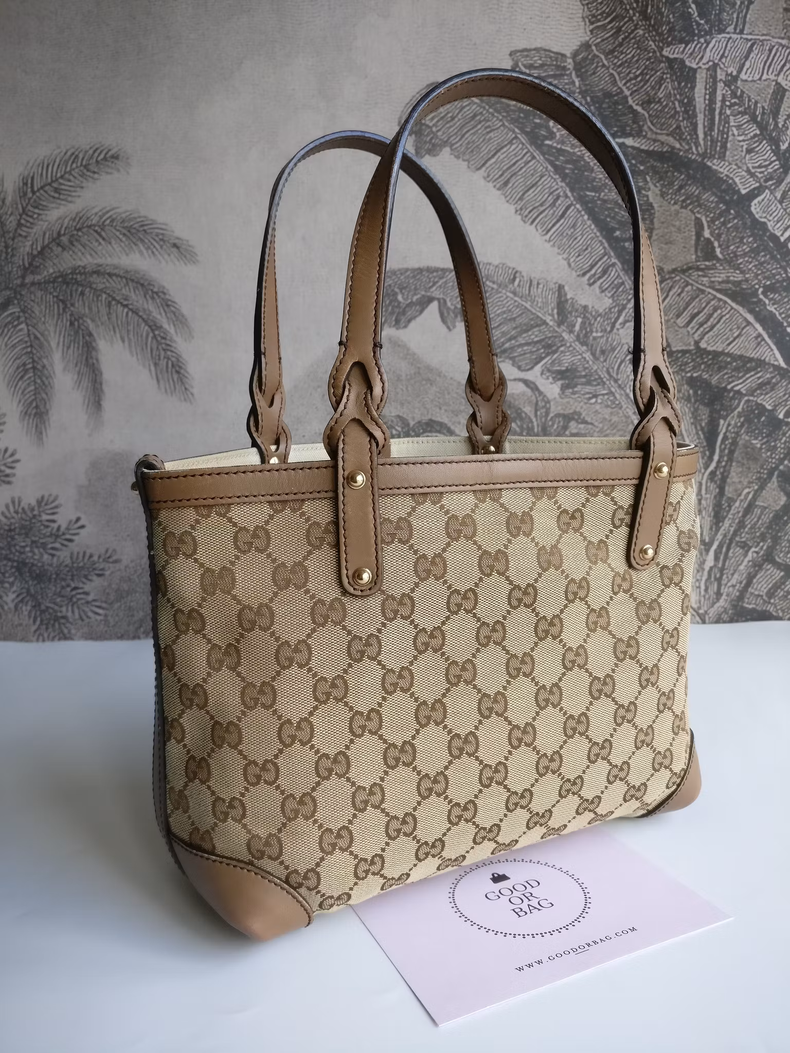 Gucci GG Small Craft Tote with pouch