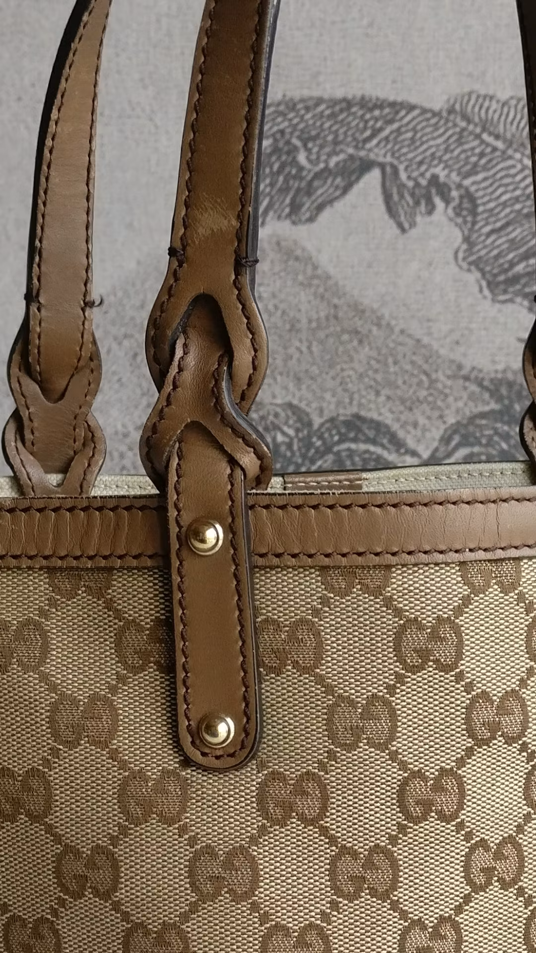 Gucci GG Small Craft Tote with pouch