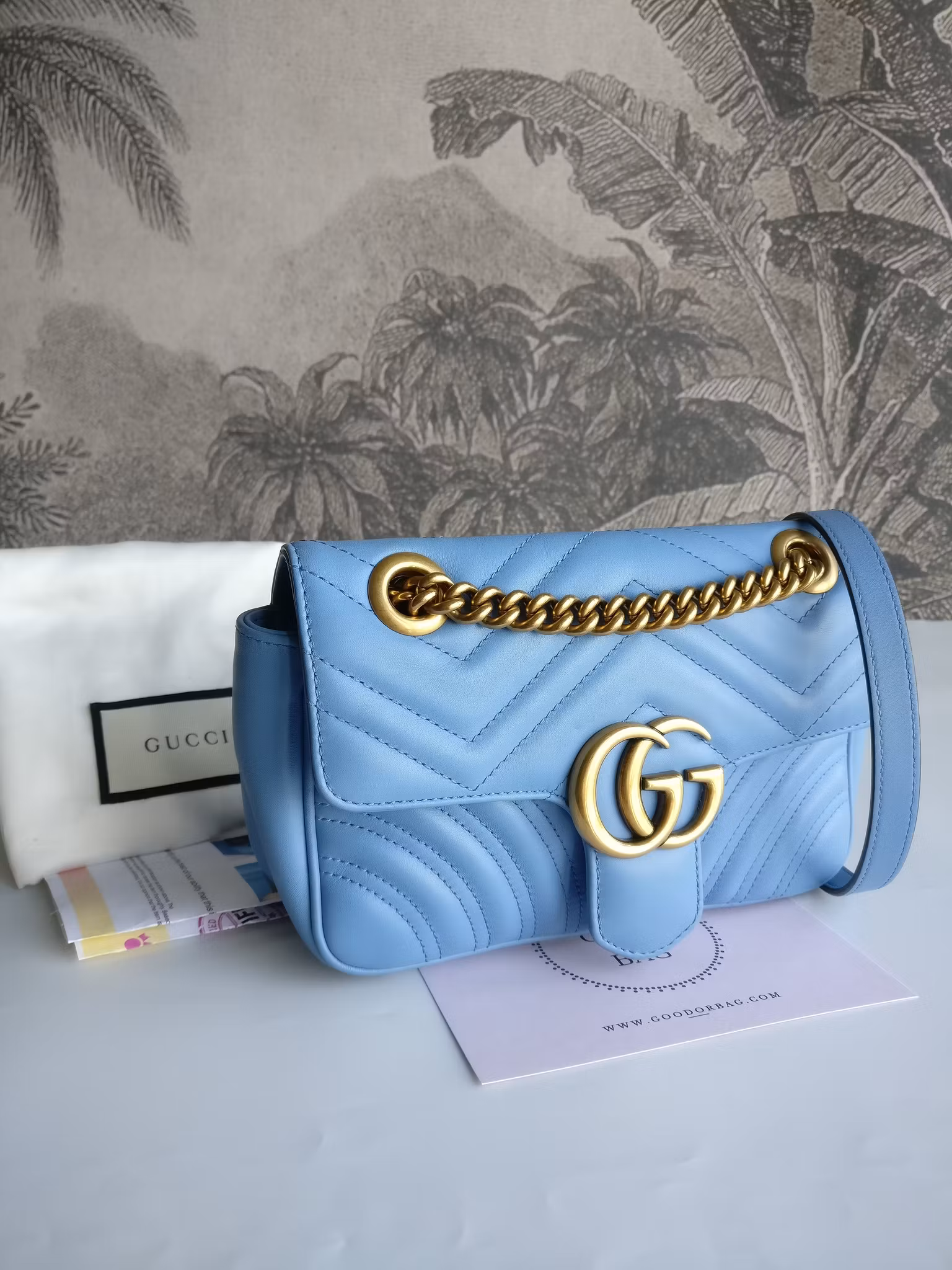 Gucci Marmont Shoulder bag light blue