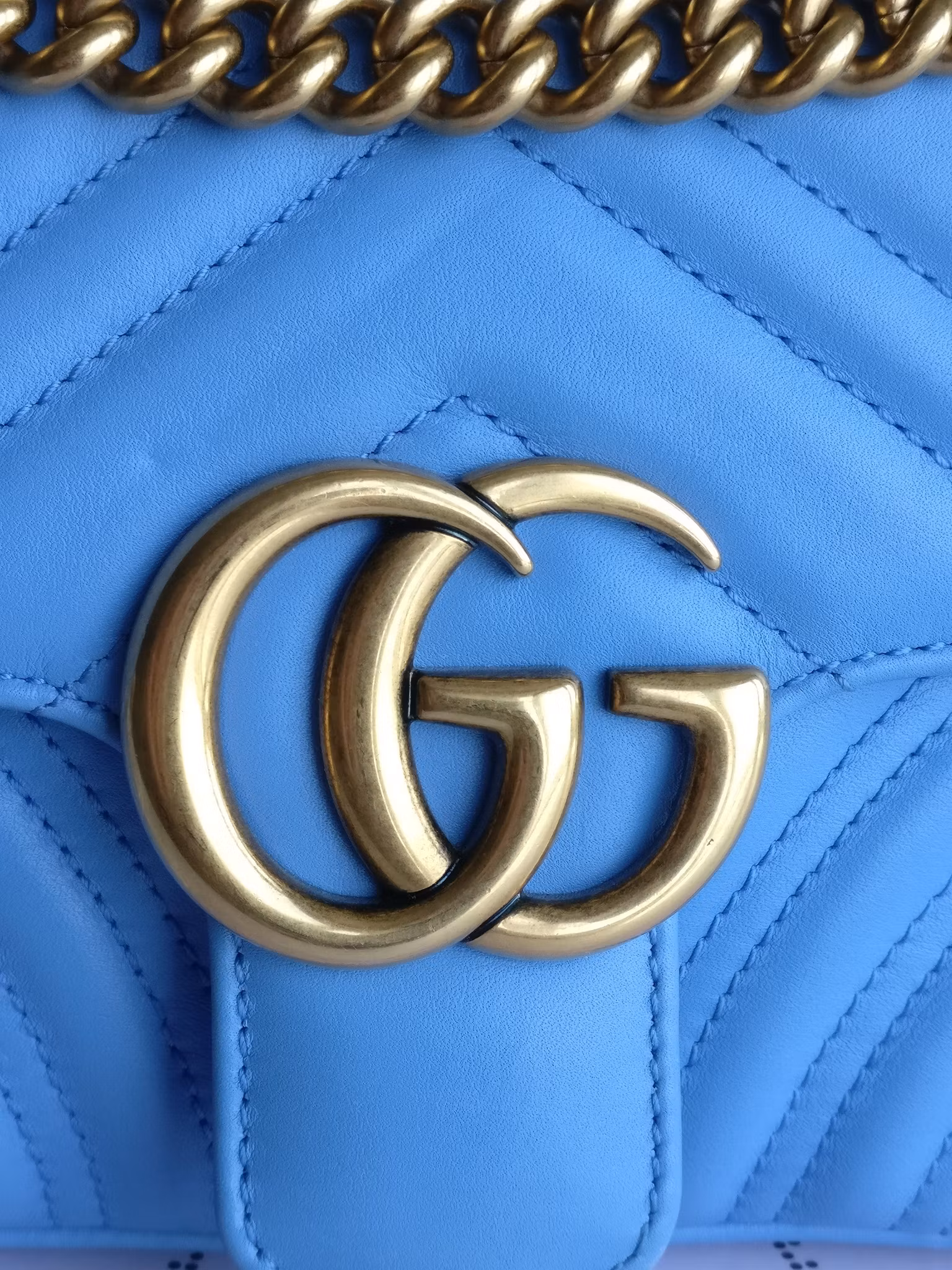 Gucci Marmont Shoulder bag light blue