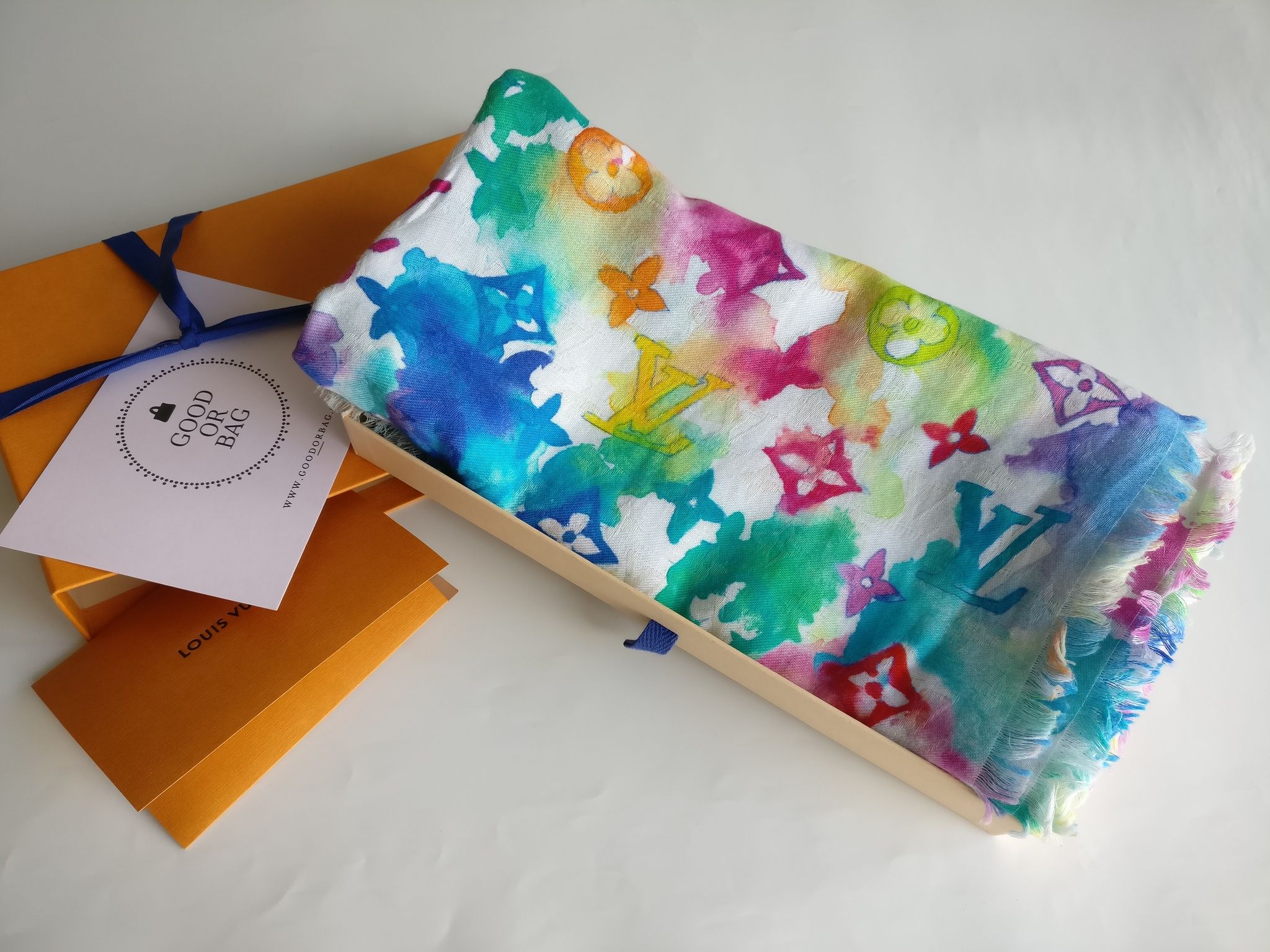 Louis Vuitton Limited Edition Watercolor Stole Shawl