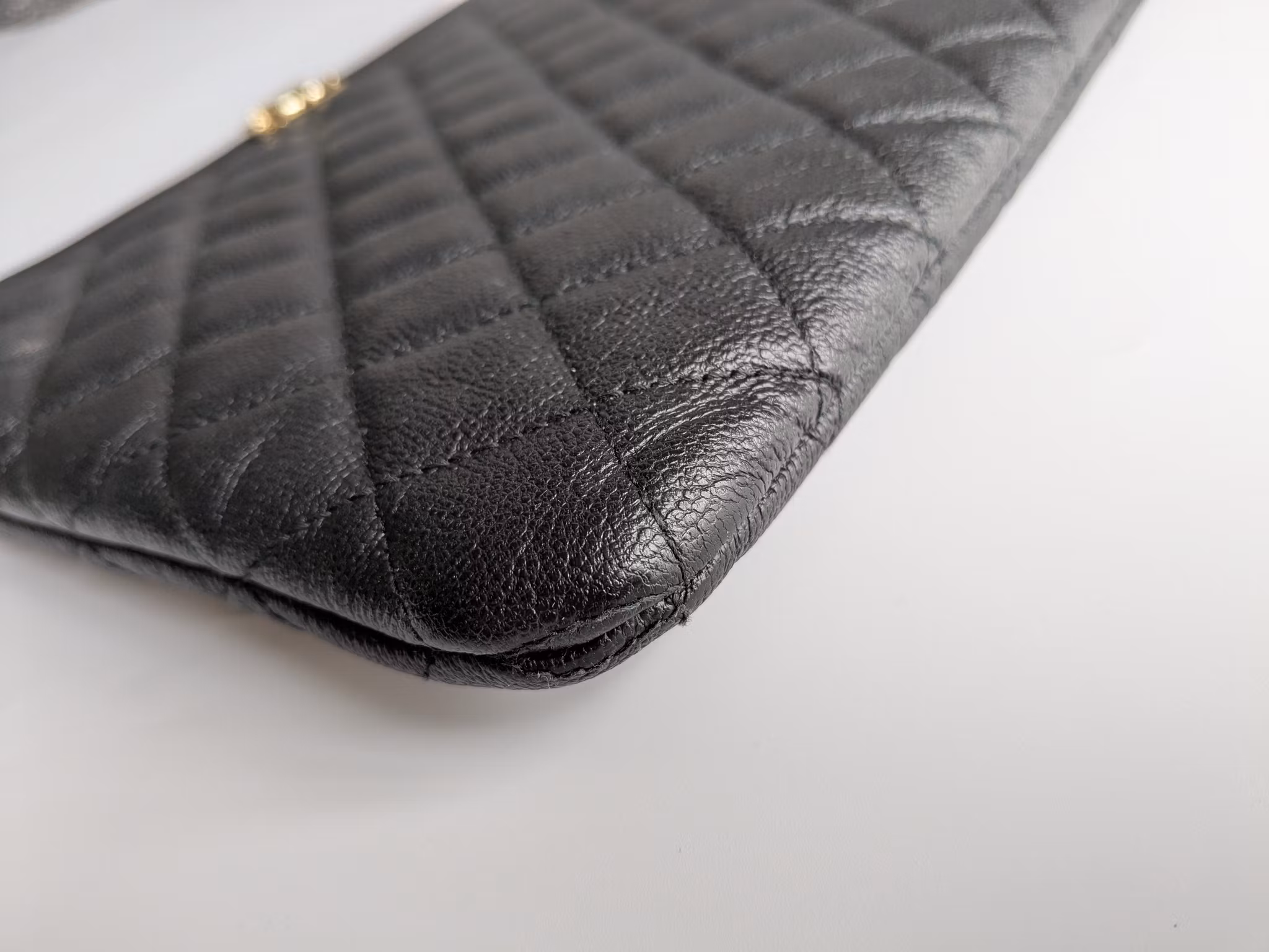 Chanel Medium Quilted Caviar Boy O Case Clutch