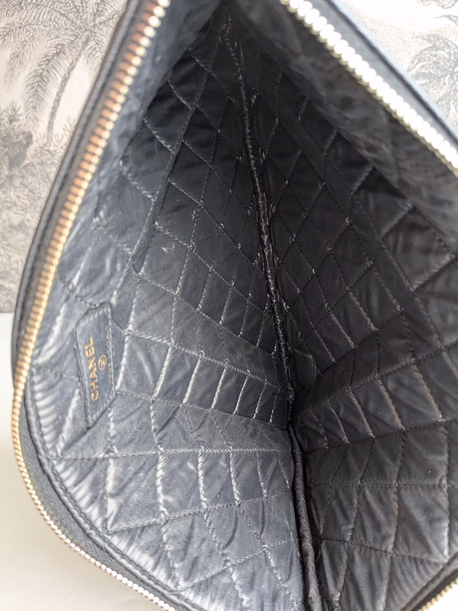 Chanel Medium Quilted Caviar Boy O Case Clutch