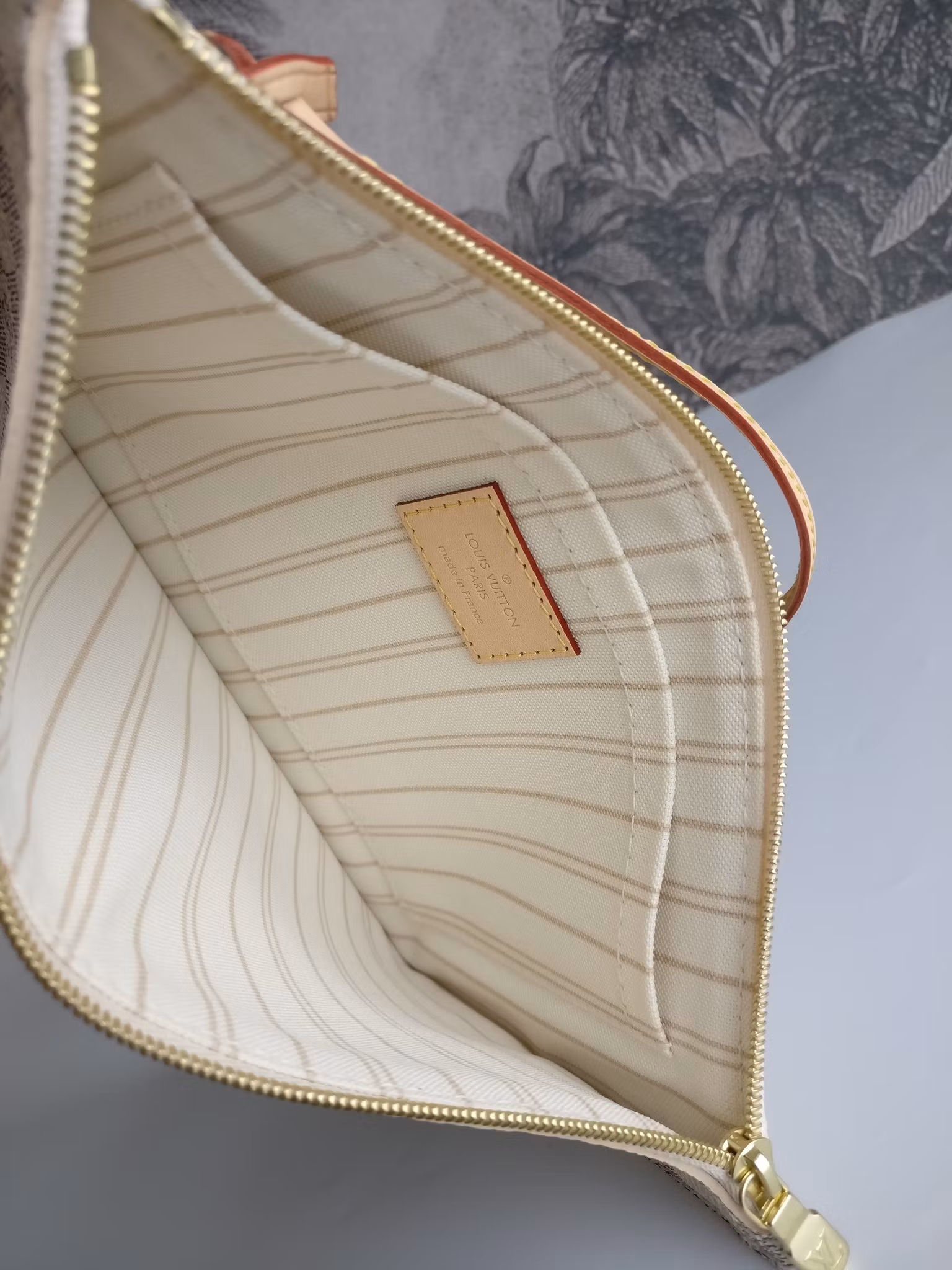 Louis Vuitton Neverfull MM/GM pochette damier azur