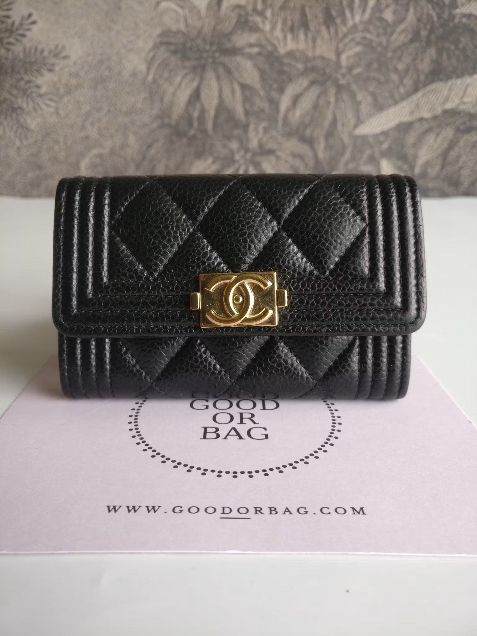 Chanel Boy Flap Card Holder