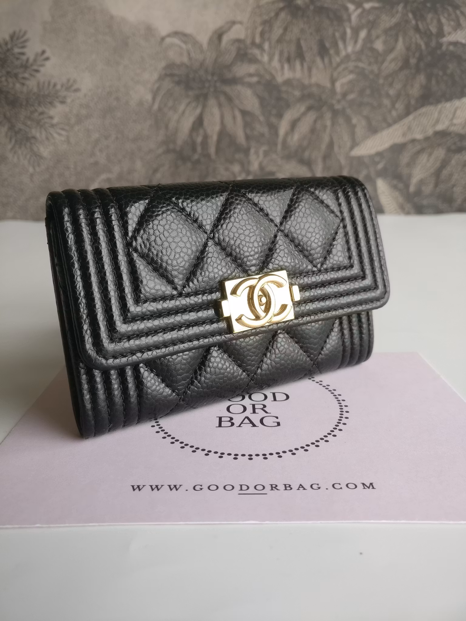 Chanel Boy Flap Card Holder