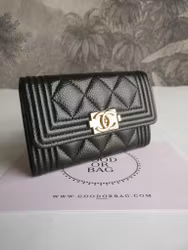 Chanel Boy Flap Card Holder