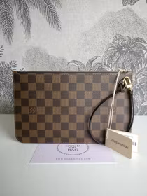 Louis Vuitton Neverfull MM pochette damier ebene