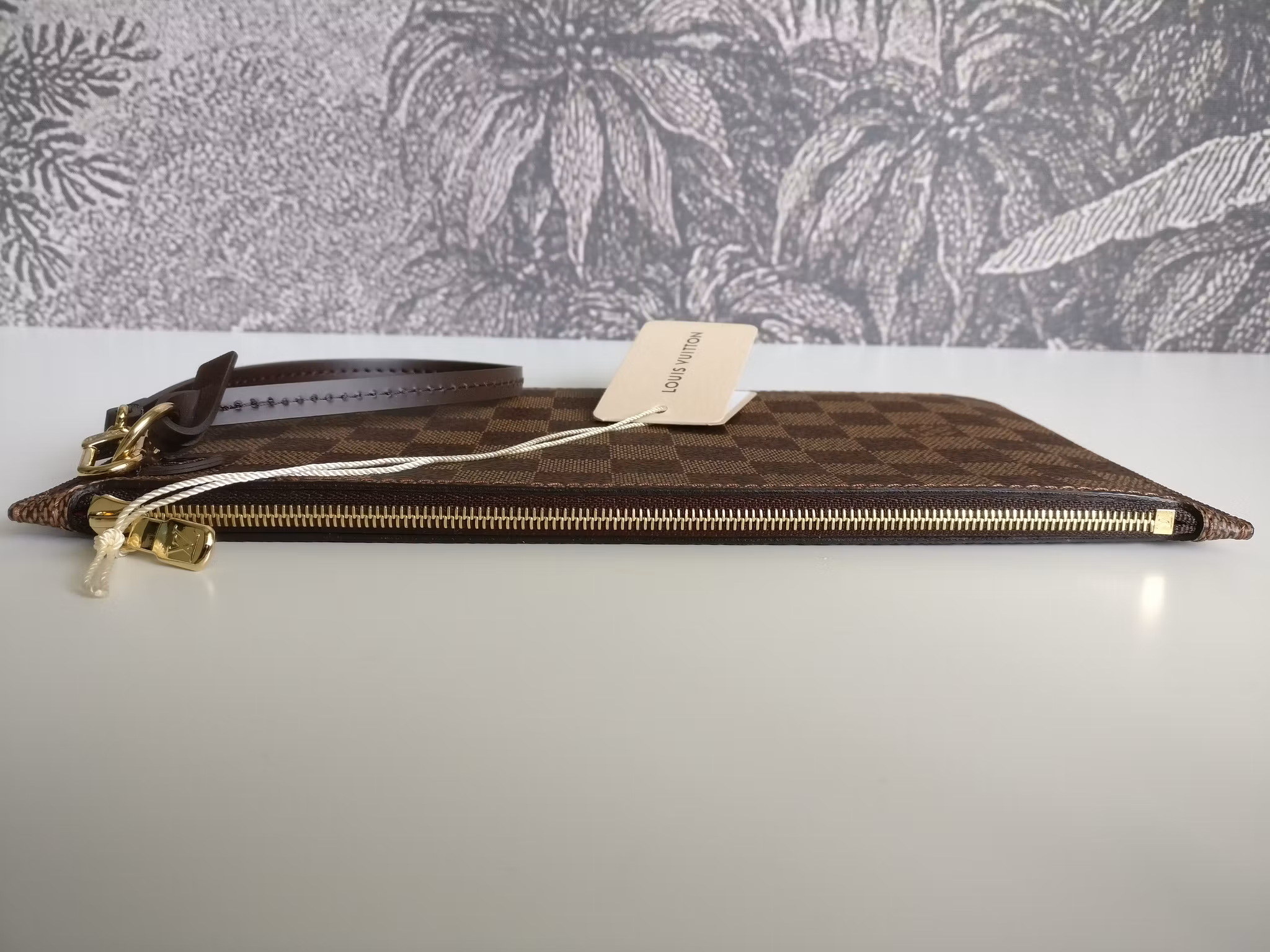 Louis Vuitton Neverfull MM pochette damier ebene