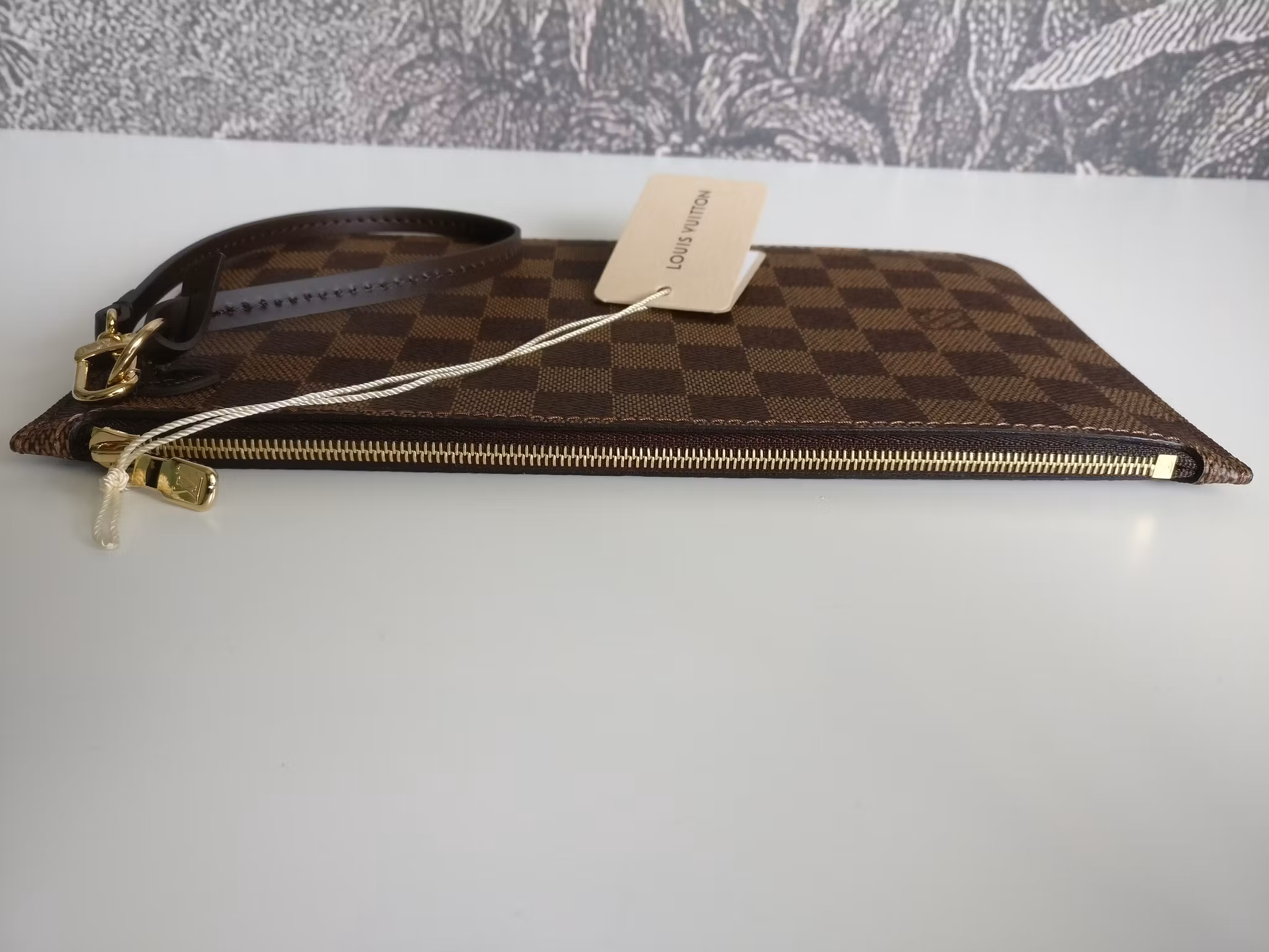 Louis Vuitton Neverfull MM pochette damier ebene