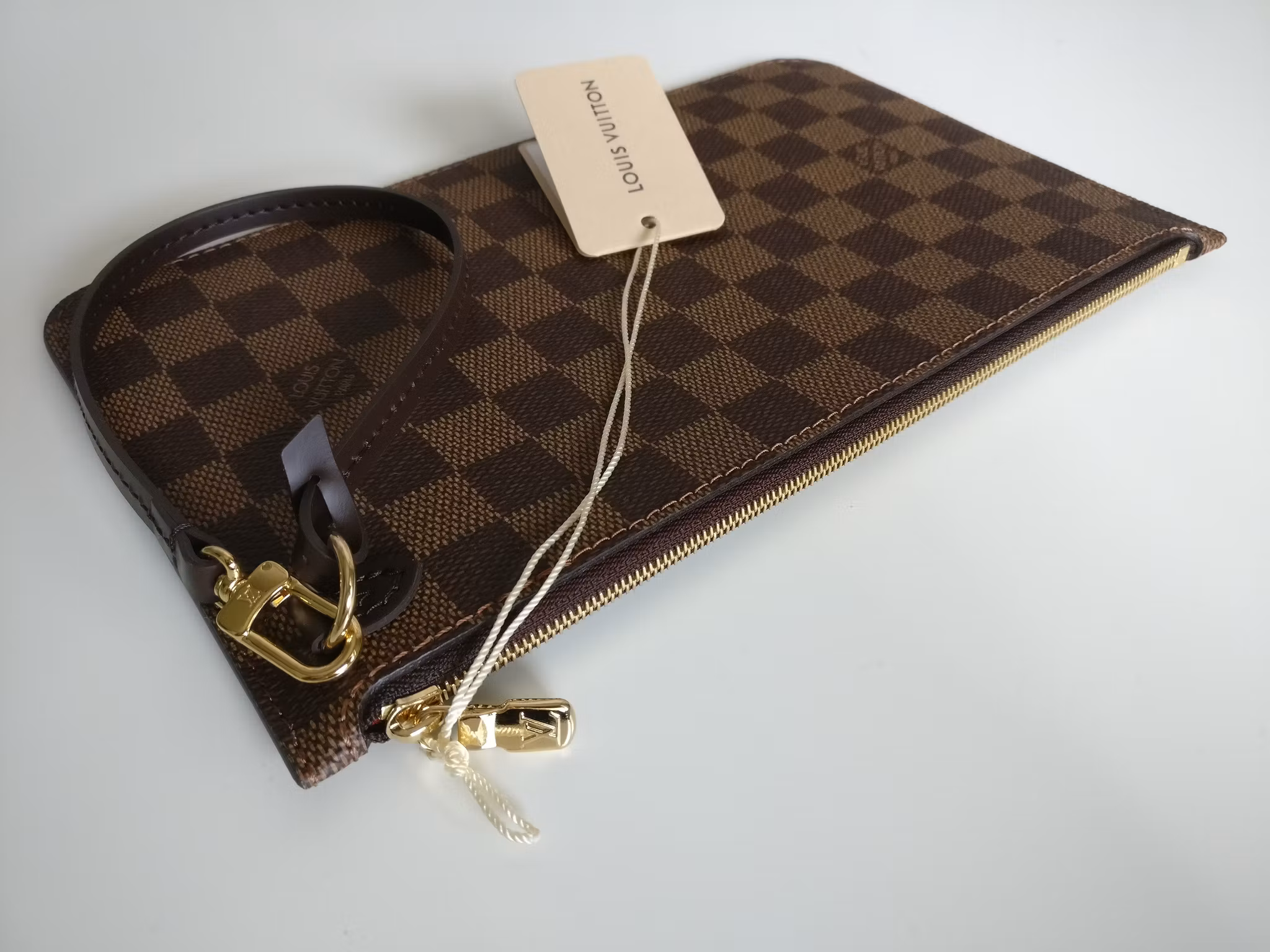Louis Vuitton Neverfull MM pochette damier ebene