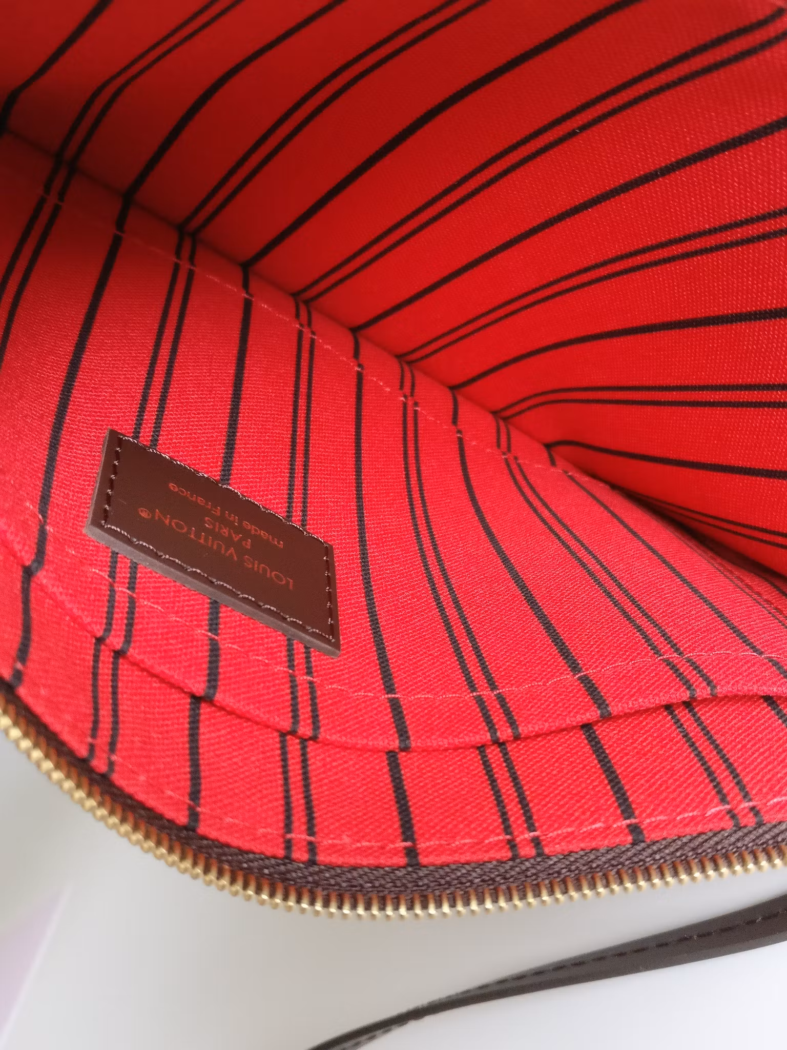 Louis Vuitton Neverfull MM pochette damier ebene