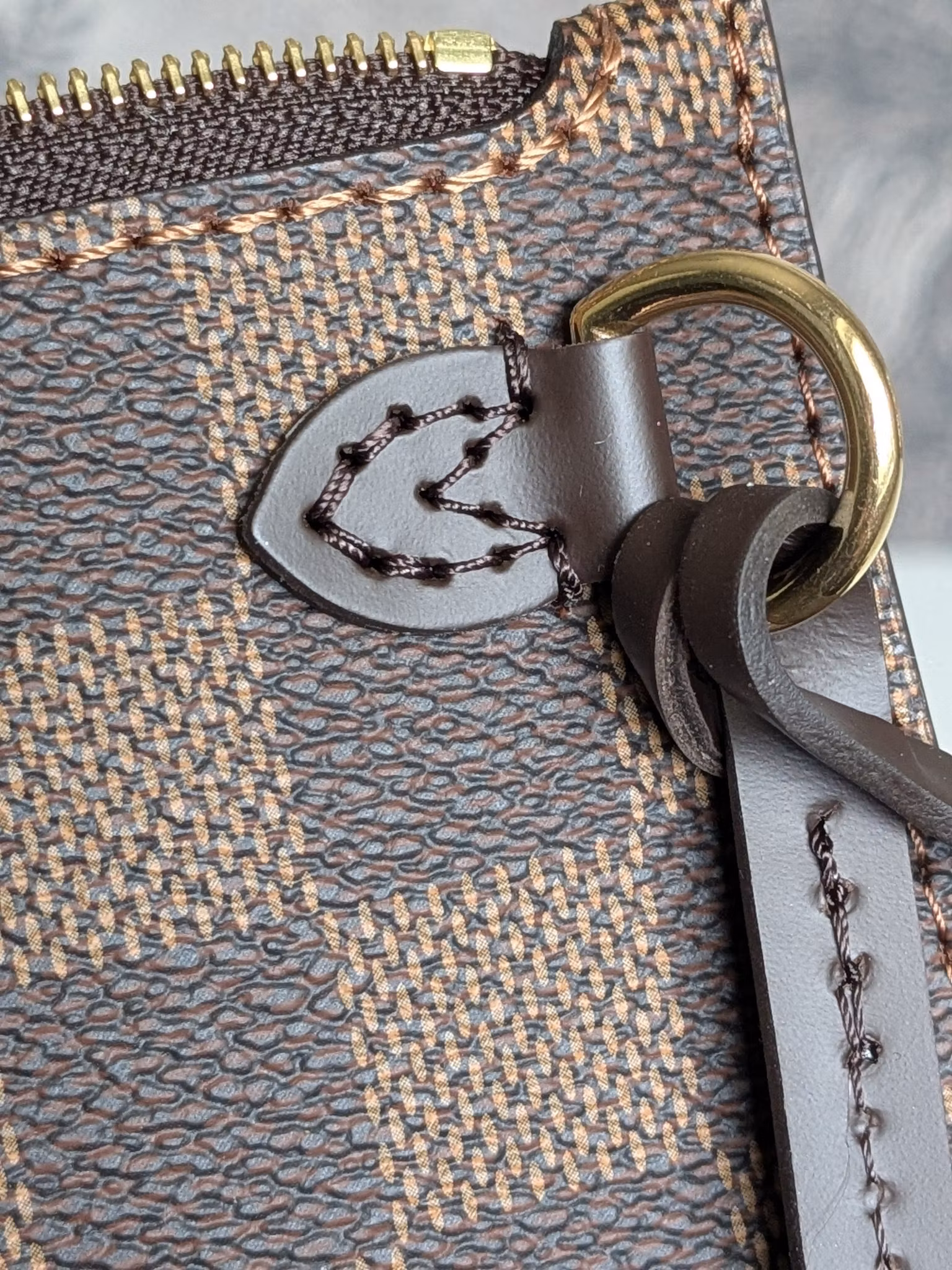 Louis Vuitton Neverfull MM pochette damier ebene