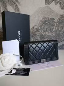Chanel Boy bifold long wallet