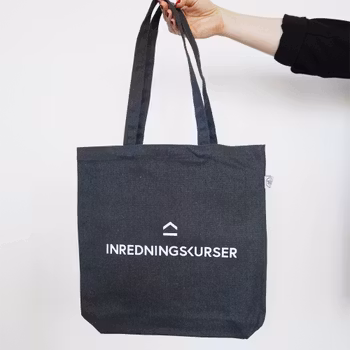 Inredningskurser tygväska svart