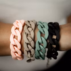 Armband, Chains of Colour - Light khaki