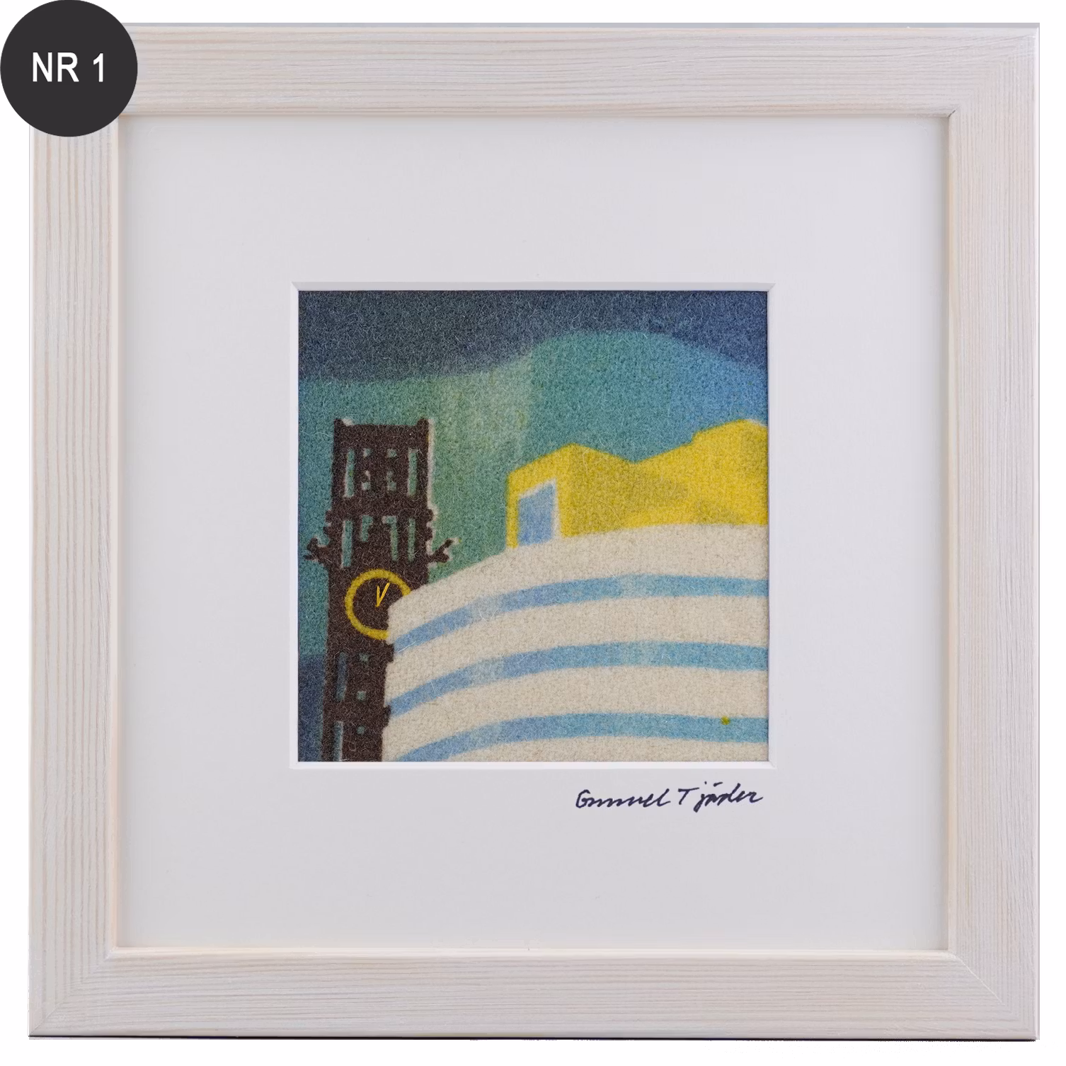 Tavla Flytta ihop i handtryckt ull