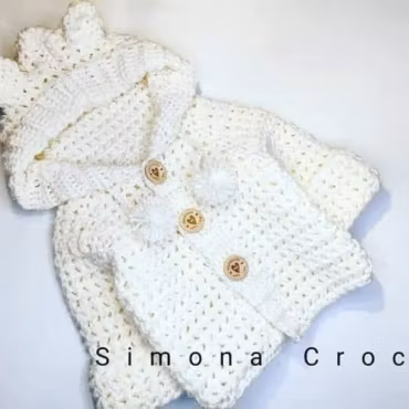 Olika virkade plagg. Kan även beställas i de färger ni vill  ha.