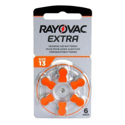 Rayovac 13 Hörapparatsbatterier - 6-pack