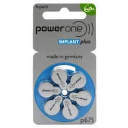 Hörapparatsbatterier PowerOne P675 IMPLANT PLUS
