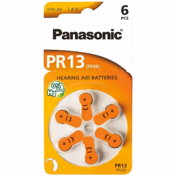 Hörapparatsbatterier Panasonic PR13