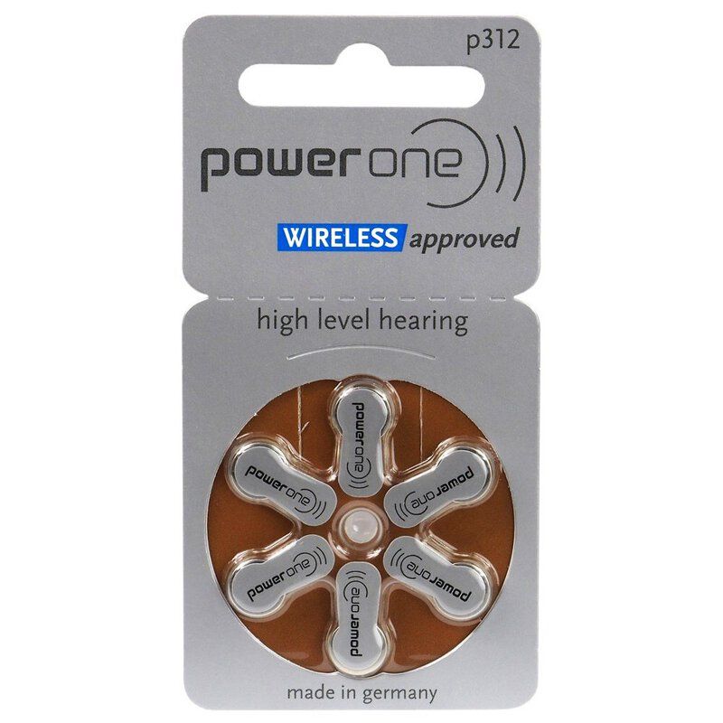 Hörapparatsbatterier PowerOne 312