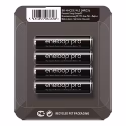 Uppladdningsbara batterier 4 x Panasonic Eneloop PRO R03 AAA 930mA