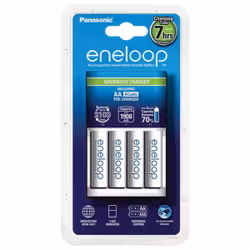 Batteriladdare Panasonic Eneloop BQ-CC17 + 4 x R6 / AA Eneloop 2000mAh