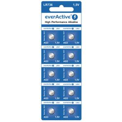 LR41 batteri everActive AG3 batteri, 10-pack