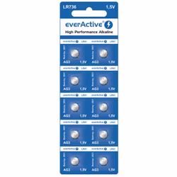 LR41 batteri everActive AG3 batteri, 10-pack