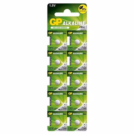 10 x  GP knapcell 177/G4/AG4/LR626