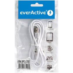 USB -silikonkabel - Lightning / iPhone 150 cm med stöd för snabb laddning, vit