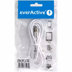 USB -silikonkabel - Lightning / iPhone 150 cm med stöd för snabb laddning, vit