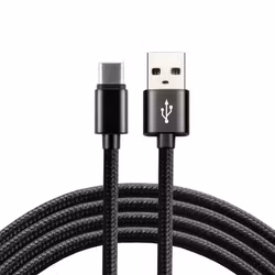 USB flätad kabel-USB-C / Type-C 200cm med stöd för snabb laddning
