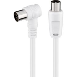 Vinklad antennkabel (70 dB), 1,5 m
