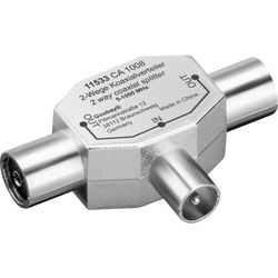 Koaxial T-adapter: 2 koaxial hona> Koaxial hane
