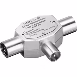 Koaxial T-adapter: 2 koaxial hona> Koaxial hane