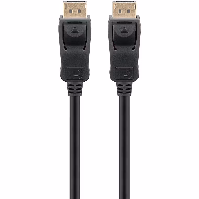 DisplayPort-anslutningskabel 1.2 VESA, guldpläterad (1 meter)