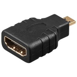 HDMI -adapter, guldpläterad ( hona (typ A)> HDMI mikrohane (typ D))