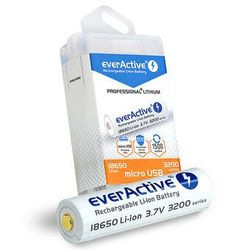 18650 everActive 3,7V Li-ion 3200mAh mikro USB-batteri med BOX-skydd