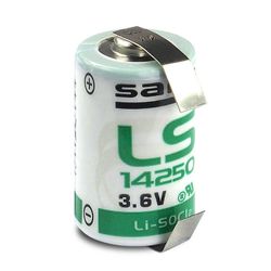 SAFT LS14250 CNR PLATE 1/2 AA 3.6V LiSOCl2 storlek 1/2 AA
