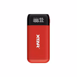 Laddare för Li-Ion batterier Xtar PB2S Röd