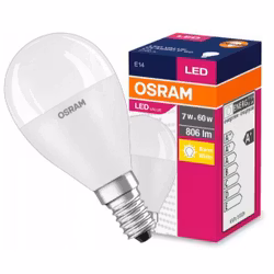 E14 OSRAM LED 7W P60 Varmvit 2700k