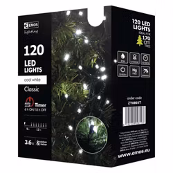 Julbelysning LED 12 meter vit kall