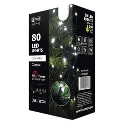 Julbelysning LED 8 meter vit kall