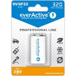 everActive 9V Ni-MH 320 mAh redo att användas