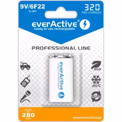 everActive 9V Ni-MH 320 mAh redo att användas