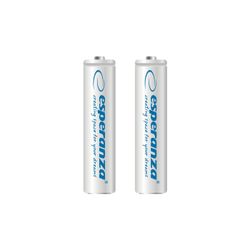 Uppladdningsbara batterier Esperanza Ni-MH AAA 1000mAh 2 st, vit