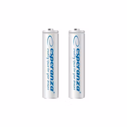 Uppladdningsbara batterier Esperanza Ni-MH AAA 1000mAh 2 st, vit
